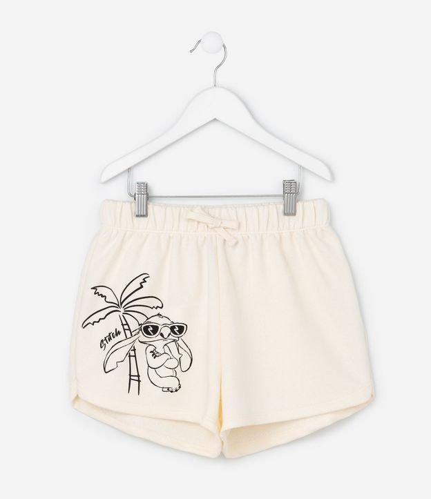 Short Infantil Runner en Algodón con Estampa de Stitch - Talle 5 a 14 años