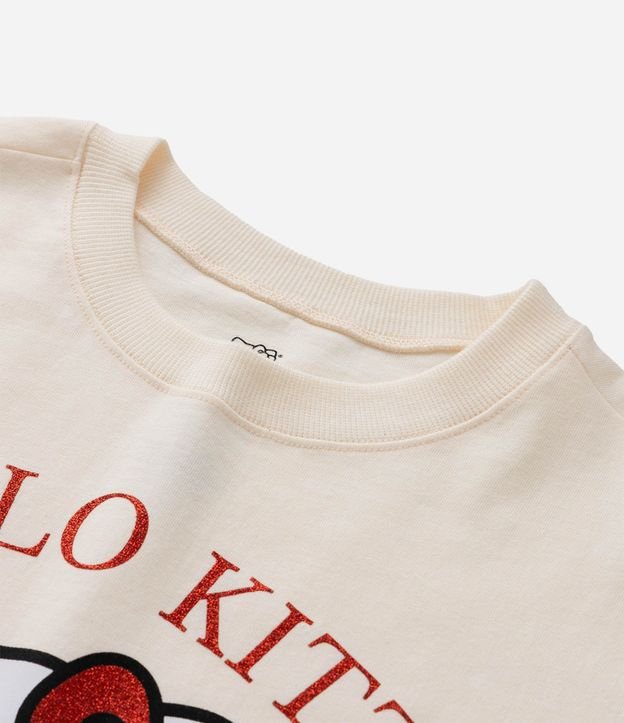 Remera Oversizes Infantil con Estampa y Lettering Hello Kitty Talle 5 a 14 años 5