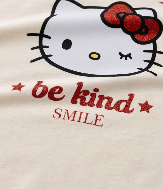 Remera Oversizes Infantil con Estampa y Lettering Hello Kitty Talle 5 a 14 años 6