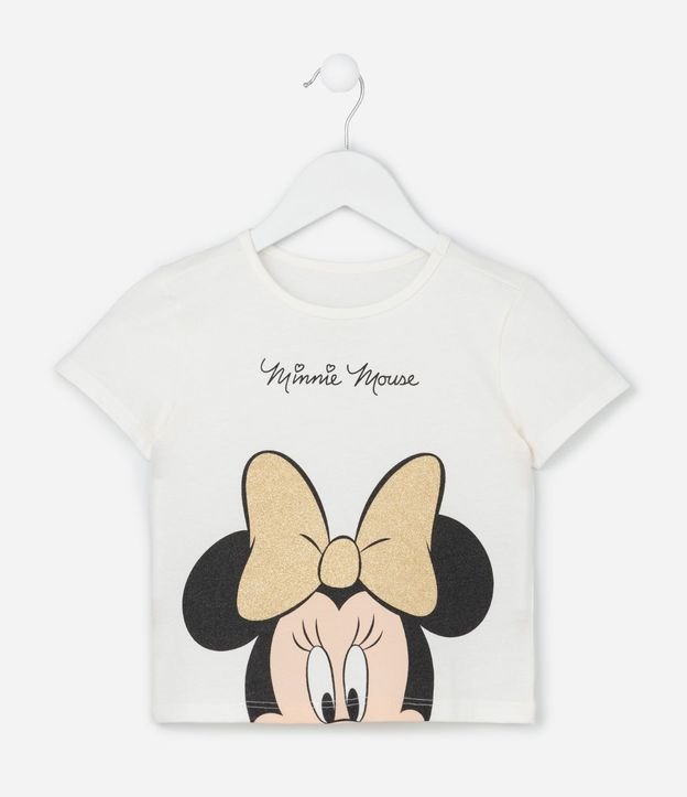 Remera Infantil con Estampa Minnie con Lazo Brillante - Talle 1 a 6 años 2