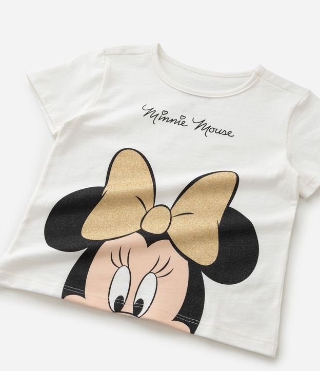 Remera Infantil con Estampa Minnie con Lazo Brillante - Talle 1 a 6 años 6