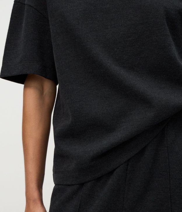 Blusa Algodón Oversized con Manga Corta 5