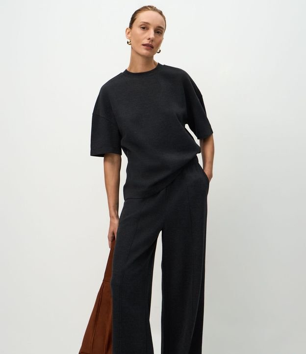 Pantalón Wide Leg en Algodón sin Felpa 2