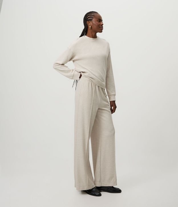 Pantalón Wide Leg en Algodón sin Felpa 11