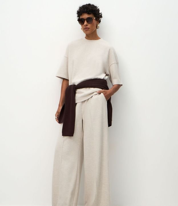 Pantalón Wide Leg en Algodón sin Felpa 2
