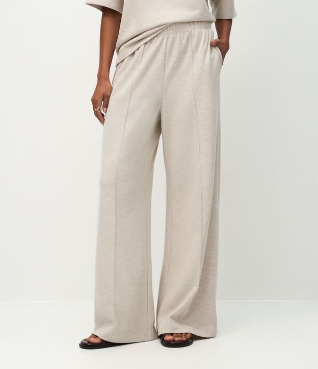 Pantalón Wide Leg en Algodón sin Felpa 4