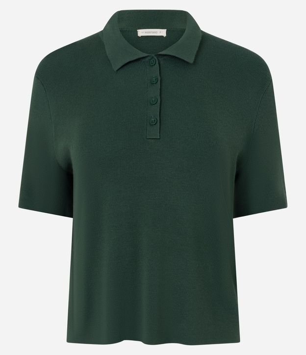Blusa en Viscosa con Manga Corta y Cuello Polo 6