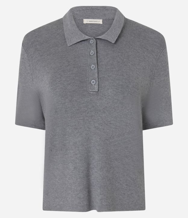 Blusa en Viscosa con Manga Corta y Cuello Polo 4