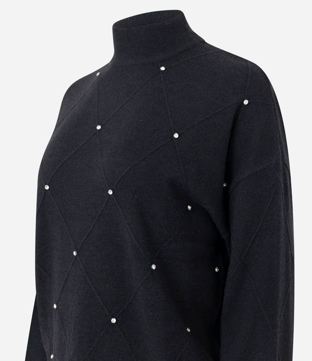 Suéter en Punto con Cuello Mediano y Aplicación de Lunares 6