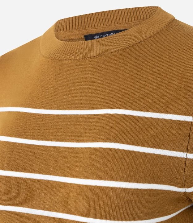 Blusa Manga corta en Punto con Estampa Rayada 4
