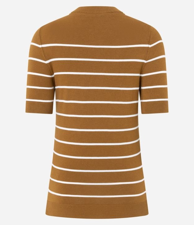 Blusa Manga corta en Punto con Estampa Rayada 6