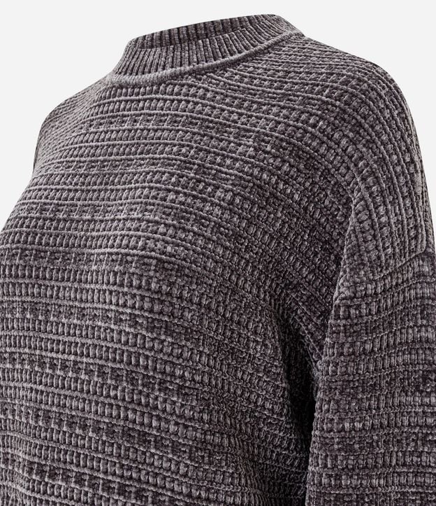 Suéter Regular y Texturizado en Punto Chenille 6