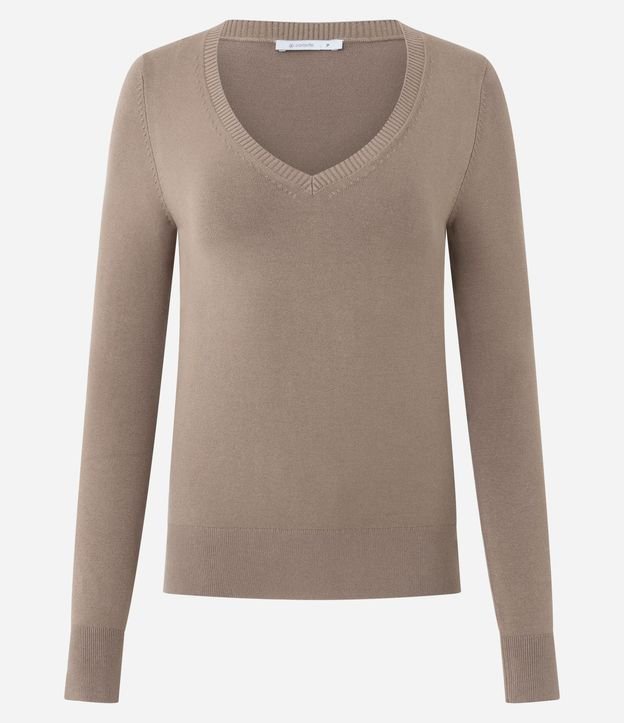 Blusa Básica en Punto Leve con Escote V 5