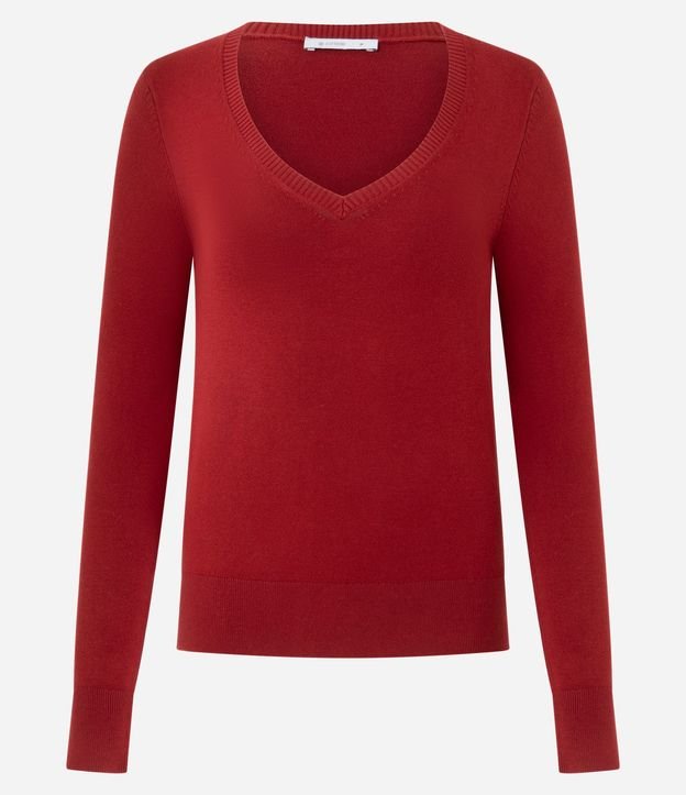 Blusa Básica en Punto Leve con Escote V 5