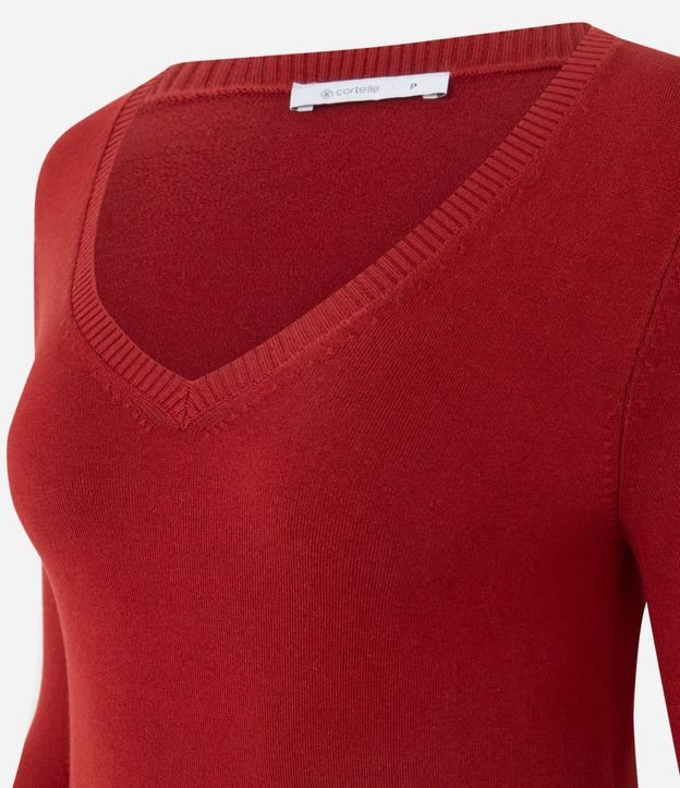 Blusa Básica en Punto Leve con Escote V 6
