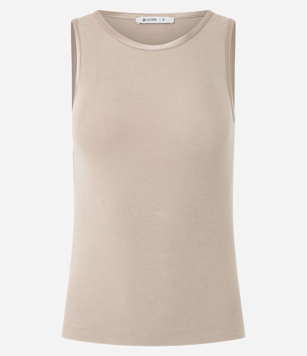 Blusa Básica en Viscosa con Cuello Redondo 5