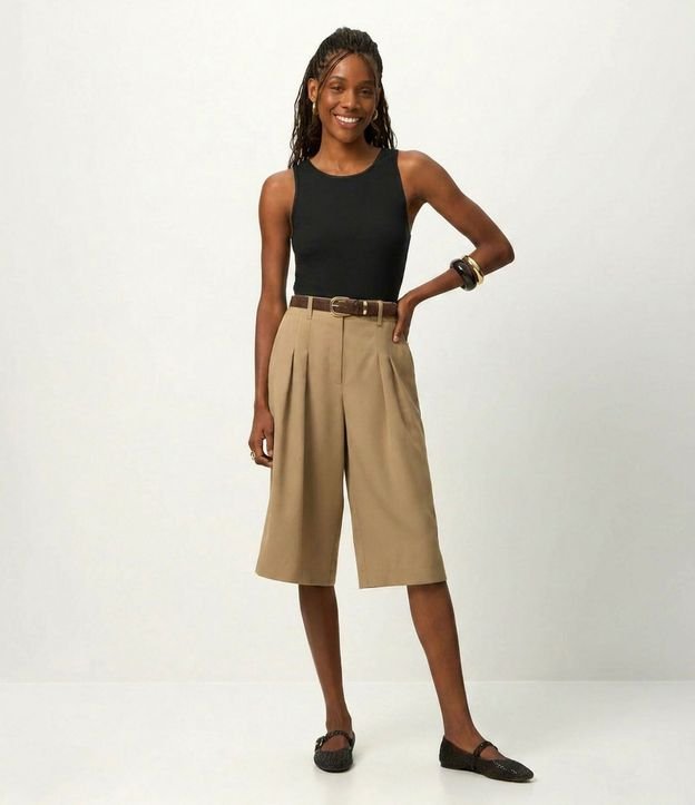 Blusa Básica en Viscosa con Cuello Redondo