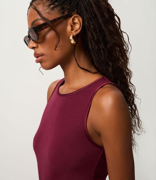 Blusa Básica en Viscosa con Cuello Redondo 3
