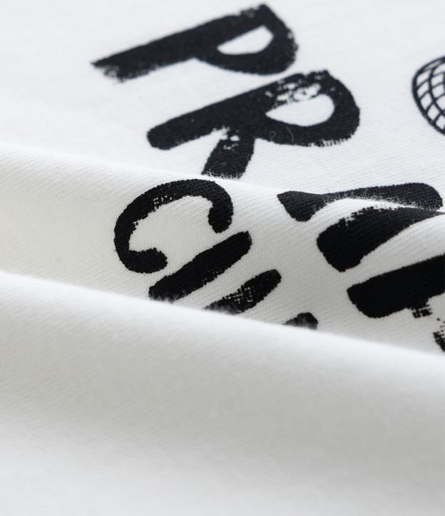 Remera Alargada en Algodón con Estampa Playera y Detalle Bordado Curve & Plus Size 7