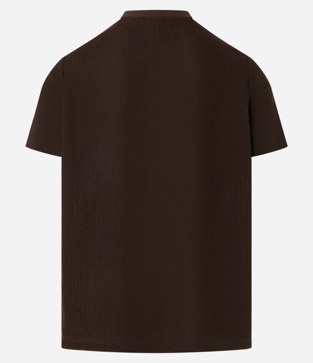 Remera en Algodón Acanalada con Cuello Redondo 6