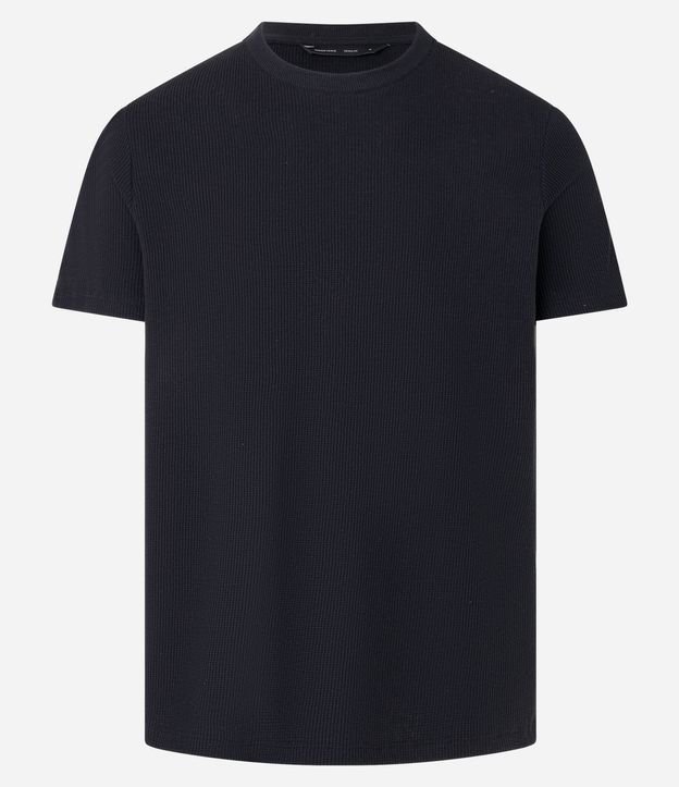 Remera Regular en Algodón con Textura Waffle 8