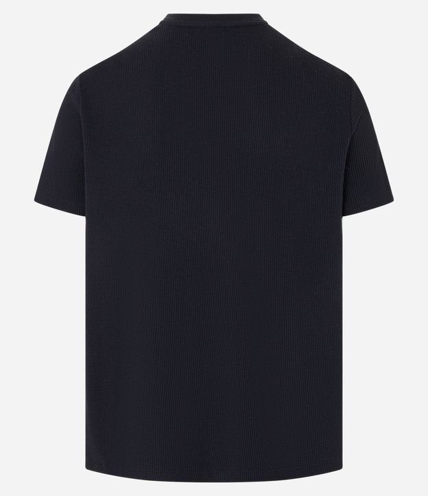 Remera Regular en Algodón con Textura Waffle 9
