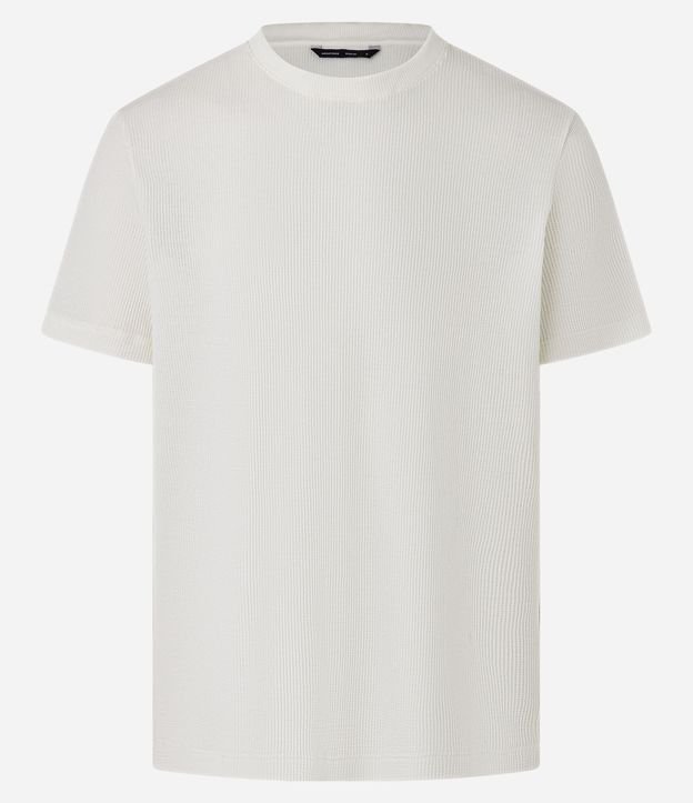 Remera Regular en Algodón con Textura Waffle 9