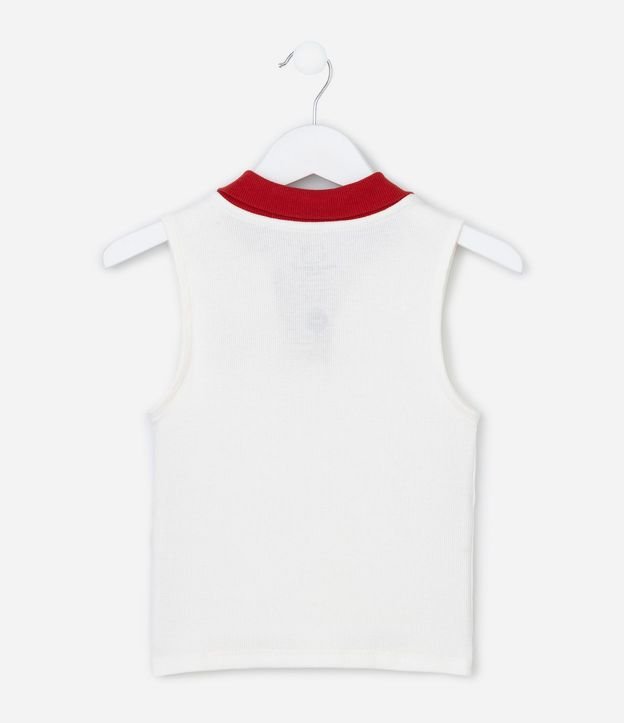 Musculosa Infantil en Rib con Cuello Polo Hello Kitty  - Talle 1 a 14 años 4