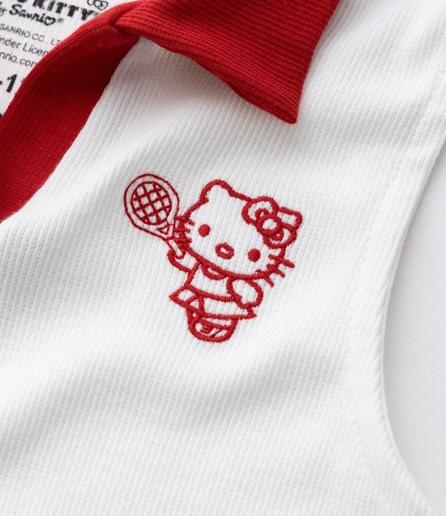 Musculosa Infantil en Rib con Cuello Polo Hello Kitty  - Talle 1 a 14 años 7