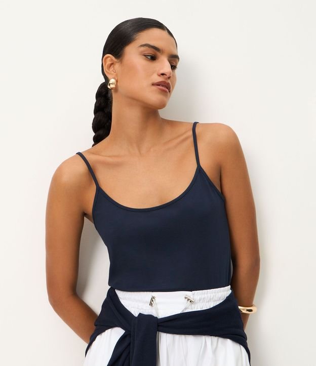 Blusa Básica de Bretel Fino en Algodón Peruano 2