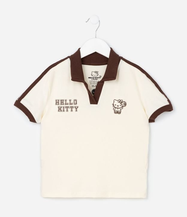 Remera Polo Infantil Hello Kitty con Bola de Vôlei - Talle 5 a 14 años 2