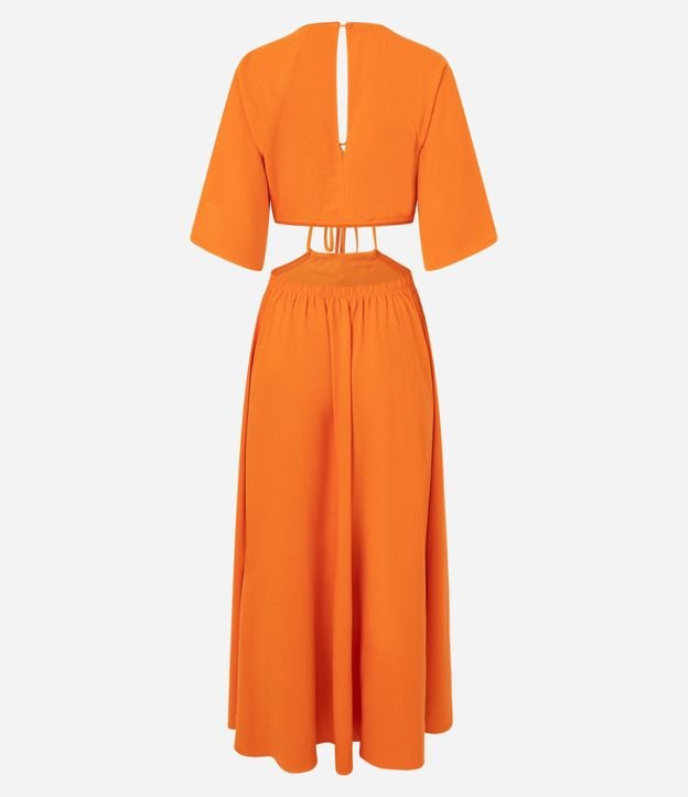 Vestido New Midi en Viscolino con Recortes y Lazo 6