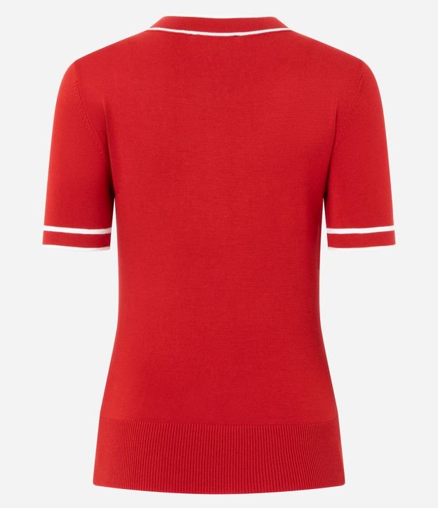 Blusa Regular en Punto con Biés Contrastantes 7