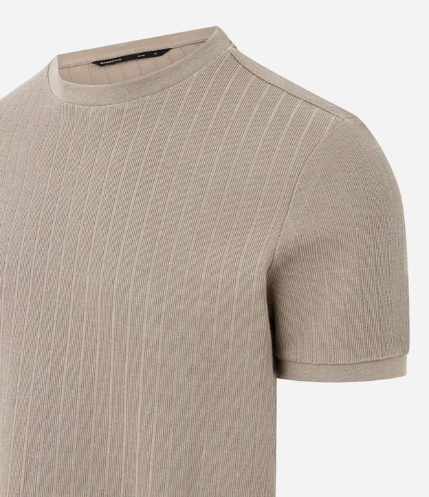 Remera Slim en Algodón con Textura Acanalada 6