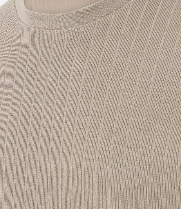 Remera Slim en Algodón con Textura Acanalada 7