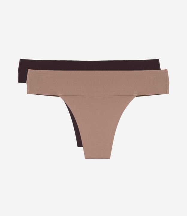 Kit 02 Bombachas Bikini en Microfibra con Canesú Larga 2