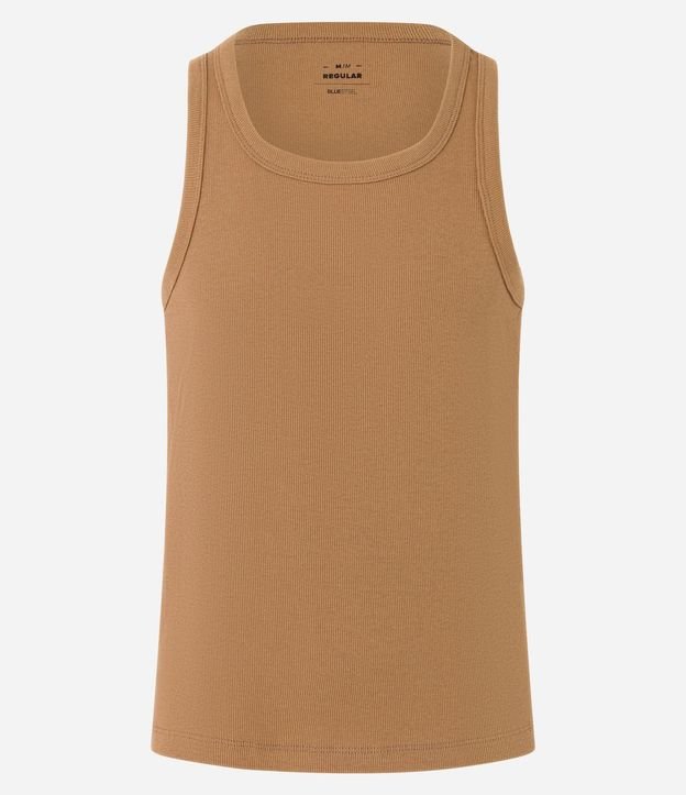 Musculosa Regular Básica en Rib de Algodón 6