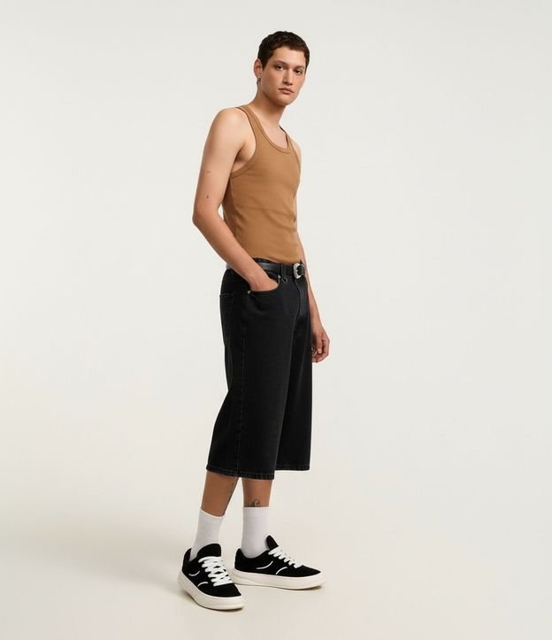 Musculosa Regular Básica en Rib de Algodón