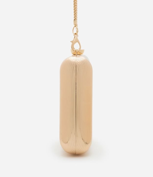 Cartera Clutch Pequeña Metalizada con Asas de Cadena 2