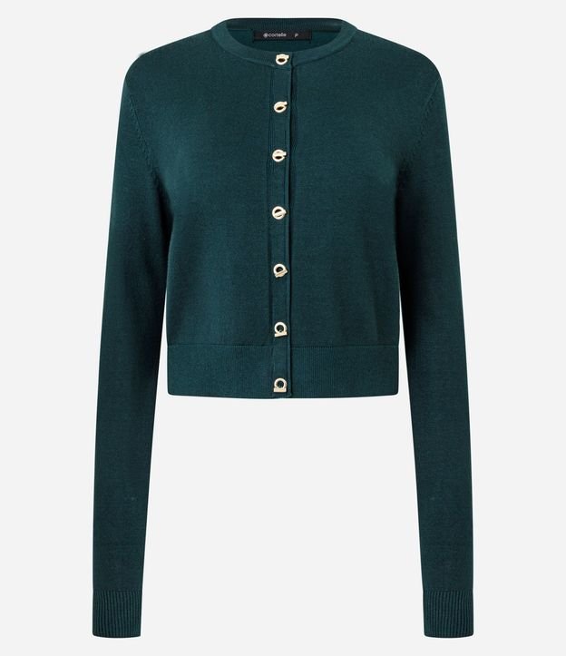 Cardigan Regular en Punto con Botones y Modelo 6