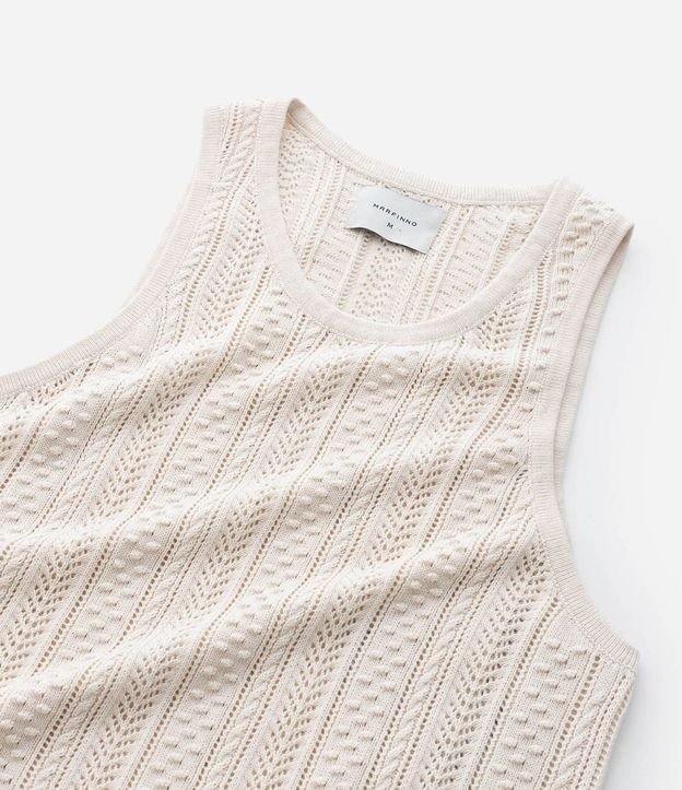 Musculosa en Algodón con Efecto Ganchillo 6