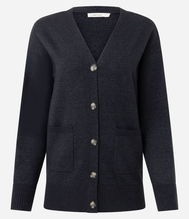 Cardigan en Tricot con Escote en V y Bolsillos Frontales 5