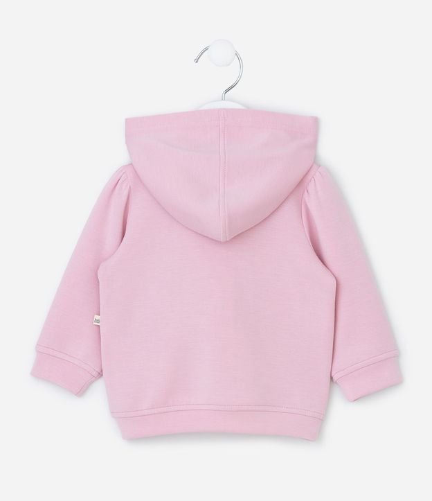 Campera Infantil en Modal con Capucha y Lazo - Talle 0 a 18 Meses 3