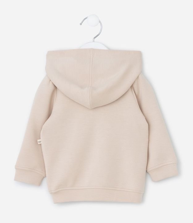 Campera Infantil en Modal con Capucha y Lazo - Talle 0 a 18 Meses 3