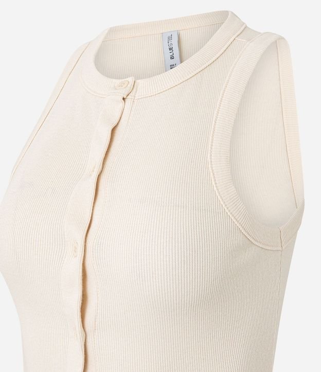 Musculosa en Rib con Botones Delanteros 7