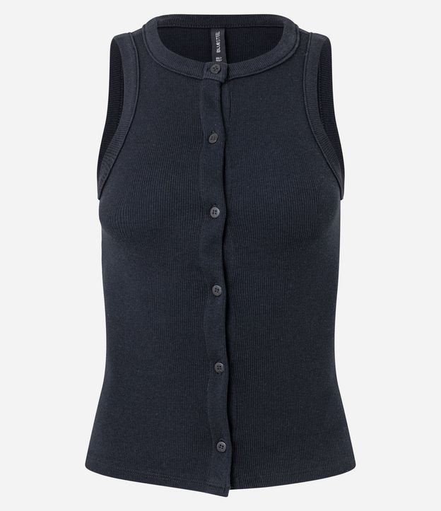 Musculosa en Rib con Botones Delanteros 6