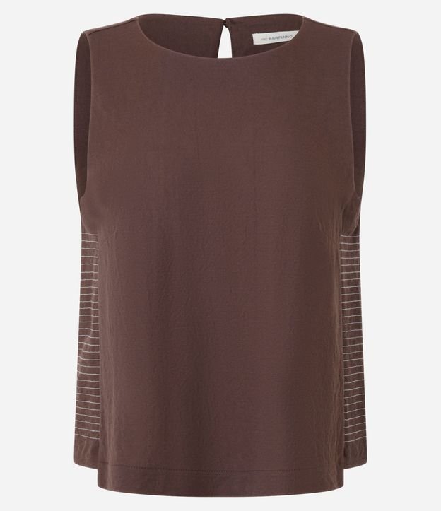 Blusa sin Manga con Detalle Listrado en el Lateral 6