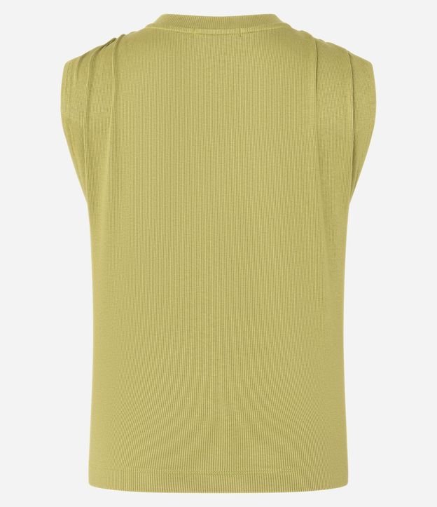 Blusa Acanalada en Rib con Detalle Metalizado en el Hombro 9