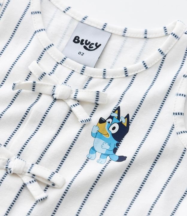 Musculosa Infantil Slim con Estampa de Rayas Bluey  - Talle 1 a 6 años 6
