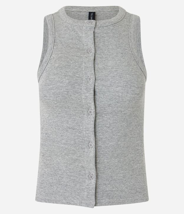 Musculosa en Rib con Botones Delanteros 8